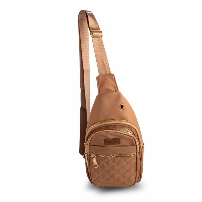 Go Anywhere Crossbody Sling Bag (Tan)